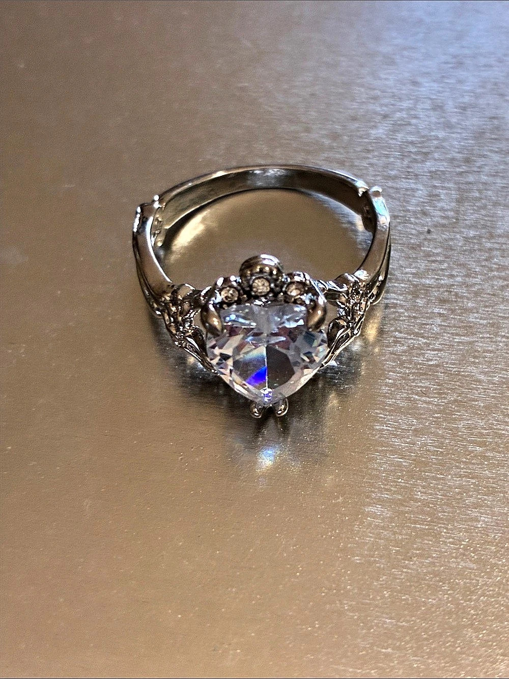 Heart Center Stone Ring